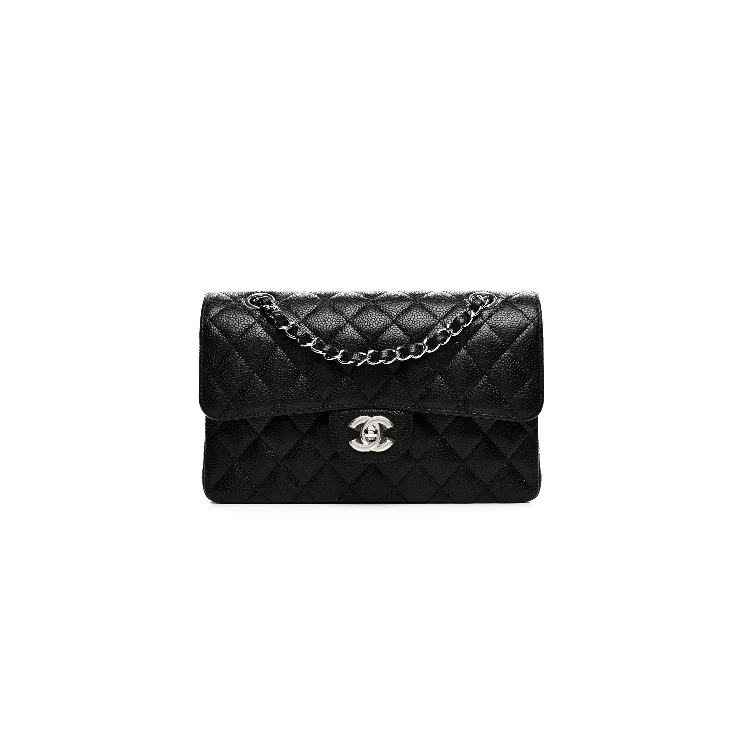 CHANEL SMALL DOUBLE FLAP BLACK 1577537 (23*14*6cm)